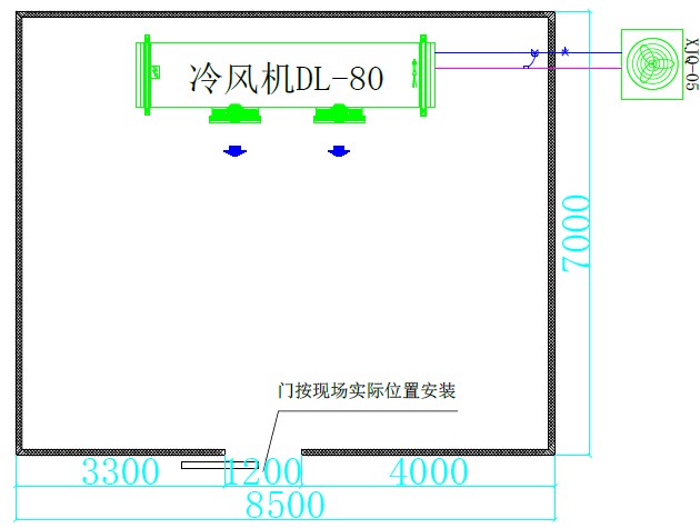 60平方15度恒温仓库图纸