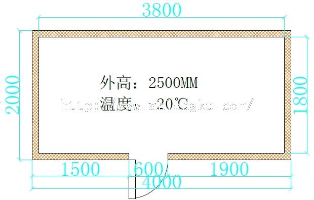 8平方冷饮冷库平面图